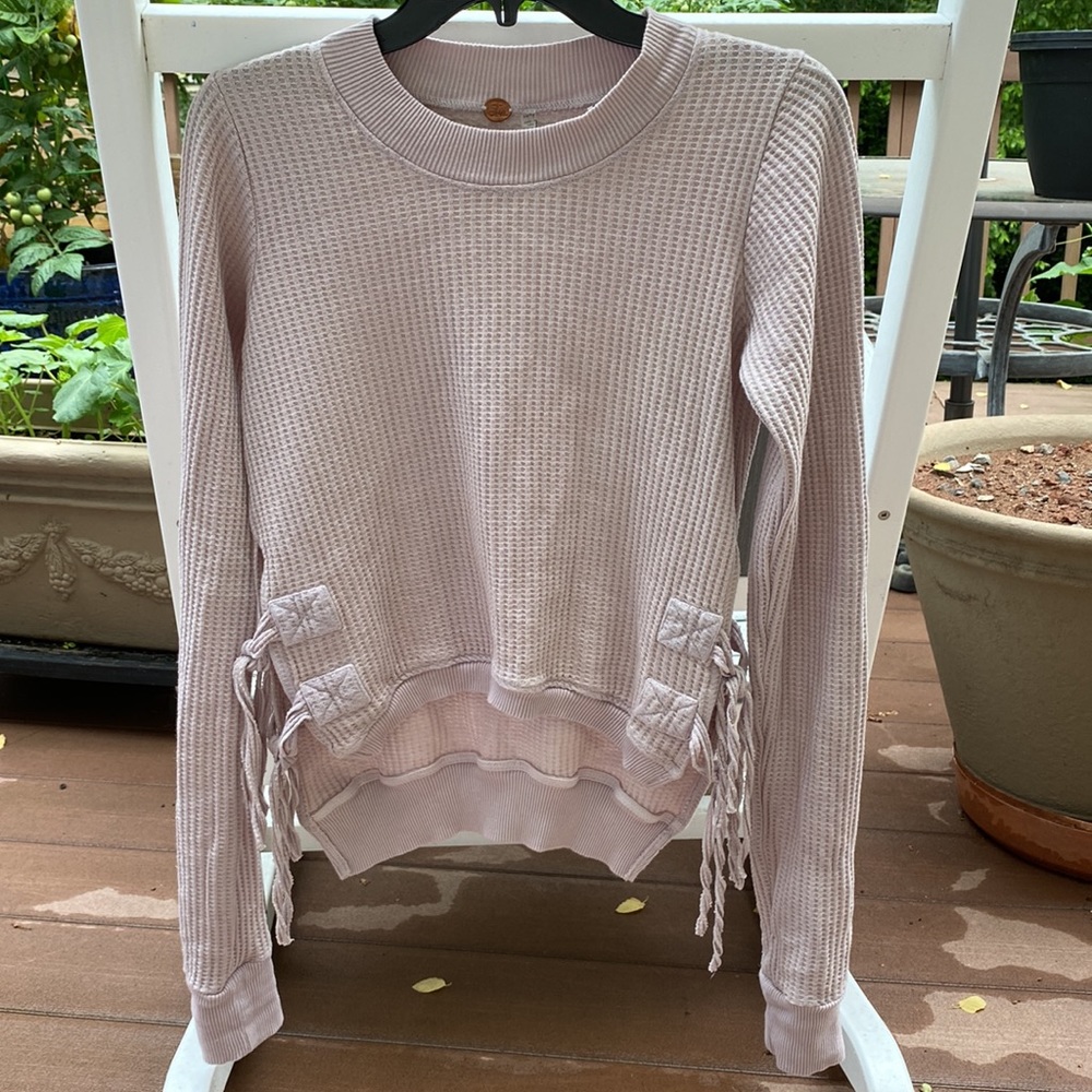 NWT Free People Light Purple Ribbed Thermal Shirt